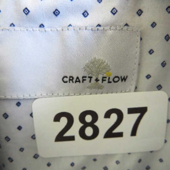 Craft + Flow* Men's Short Sleeve Button Down Curved Hem Pocket BOHO Shirt~ Small - Picture 3 of 14